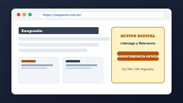Ecosistema digital, branding y proceso de cesión registral formal de saopaulo.com.ar